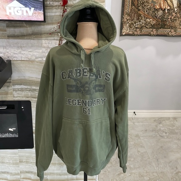 Cabela's Jackets & Coats Cabelas Legendary Quality Green Hoodie In Xl Poshmark